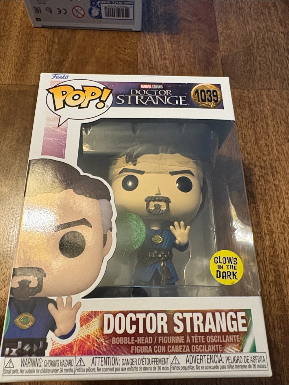 Funko Pop! Doctor Strange Figure in Blue with Green Magic Effect